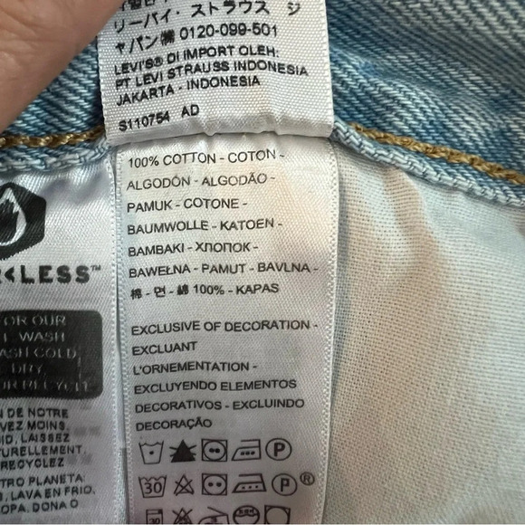 Levi’s 501 Button Fly Shorts Light Wash High Rise Jean Festival Ripped Cotton 31 - Picture 9 of 13